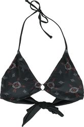 Bikini Top With Celtic Prints, Black Premium by EMP, Bikini-Oberteil
