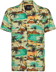 AOP Shirt Tropical Sea, King Kerosin, Chemise manches courtes