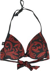 Bikini Top With Ornaments, Black Premium by EMP, Bikini-Oberteil