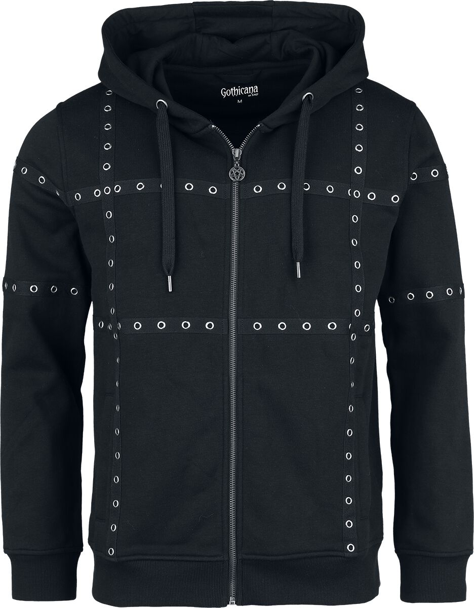 Rivet Hole Zipper Hoodie Gothicana by EMP Kapuzenjacke EMP