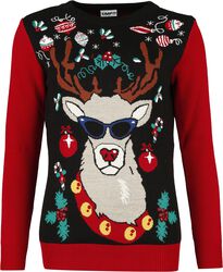 Reindeer With Sunglasses, Ugly Christmas Sweater, Weihnachtspullover
