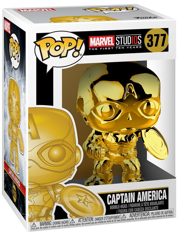 Marvel Studios 10 - Captain America (Chrome) Funko Pop! n°377