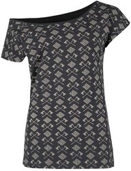 T-Shirt mit Äxten und keltischen Knoten, Black Premium by EMP, T-Shirt