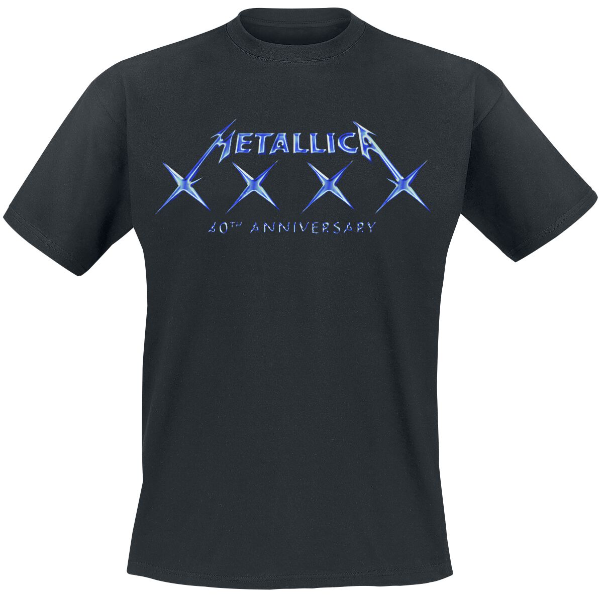 Metallica T-Shirt 40 XXXX – Schwarz, 100% Baumwolle, Offizieller Band-Merch
