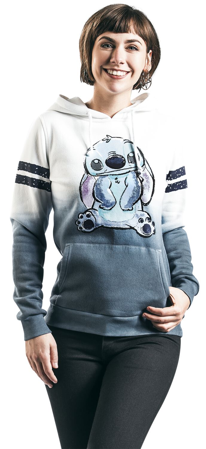 Sweat-Shirt à Capuche Lilo & Stitch Love You - Femme Noir Regular