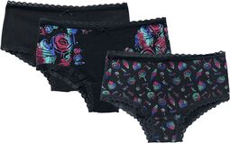3 Pack Panties with Candy Print, Full Volume by EMP, Wäsche-Set