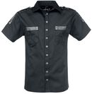 Black Army Shirt, Gothicana by EMP, Kurzarmhemd