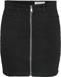 NMKleo HW denim skirt with zip VI455BL, Noisy May, Minigonna