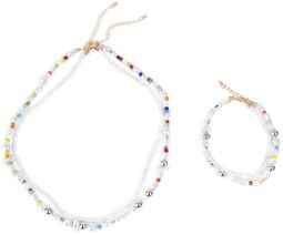 Various Pearl Layering Necklace and Anklet Set, Urban Classics, Halskette