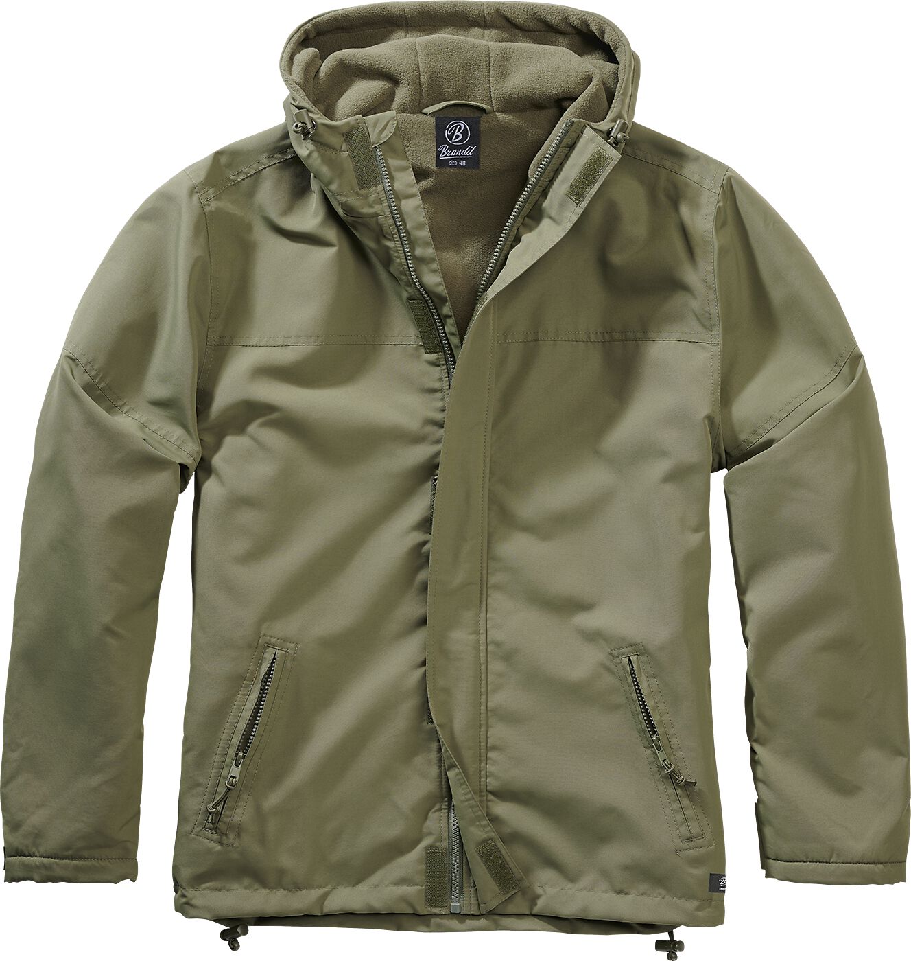 Coupe-vent Brandit Luke Pour Homme - Style Vintage Avec Détails Cuir, Doublure Polaire, Imperméable