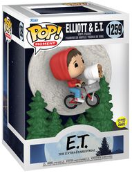 Elliot and E.T. flying (Pop Moment) (glow in the dark) vinyl figurine no. 1259, E.T., Funko Pop!