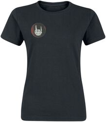 Schwarzes T-Shirt mit Wackelbild, EMP Basic Collection, T-Shirt
