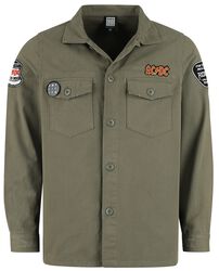 ACDC Military Shirt - Shacket, AC/DC, Camicia Maniche Lunghe