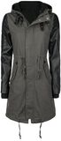 Imitation Leather Sleeves Army Jacket, Forplay, Übergangsjacke