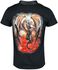 Gothicana X Anne Stokes - T-Shirt with Dragon Print an Collar