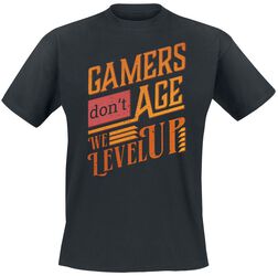 Gamers Don't Age - We Level Up, Fun Shirt, T-Shirt Manches courtes