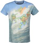Surfing, Teenage Mutant Ninja Turtles, T-Shirt