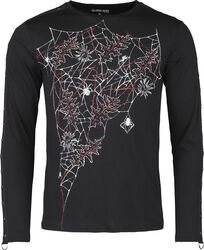 Longsleeve with Spiderweb and Leaves, Gothicana by EMP, Langarmshirt