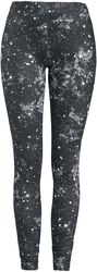 Schwarze Leggings mit Galaxy-Print