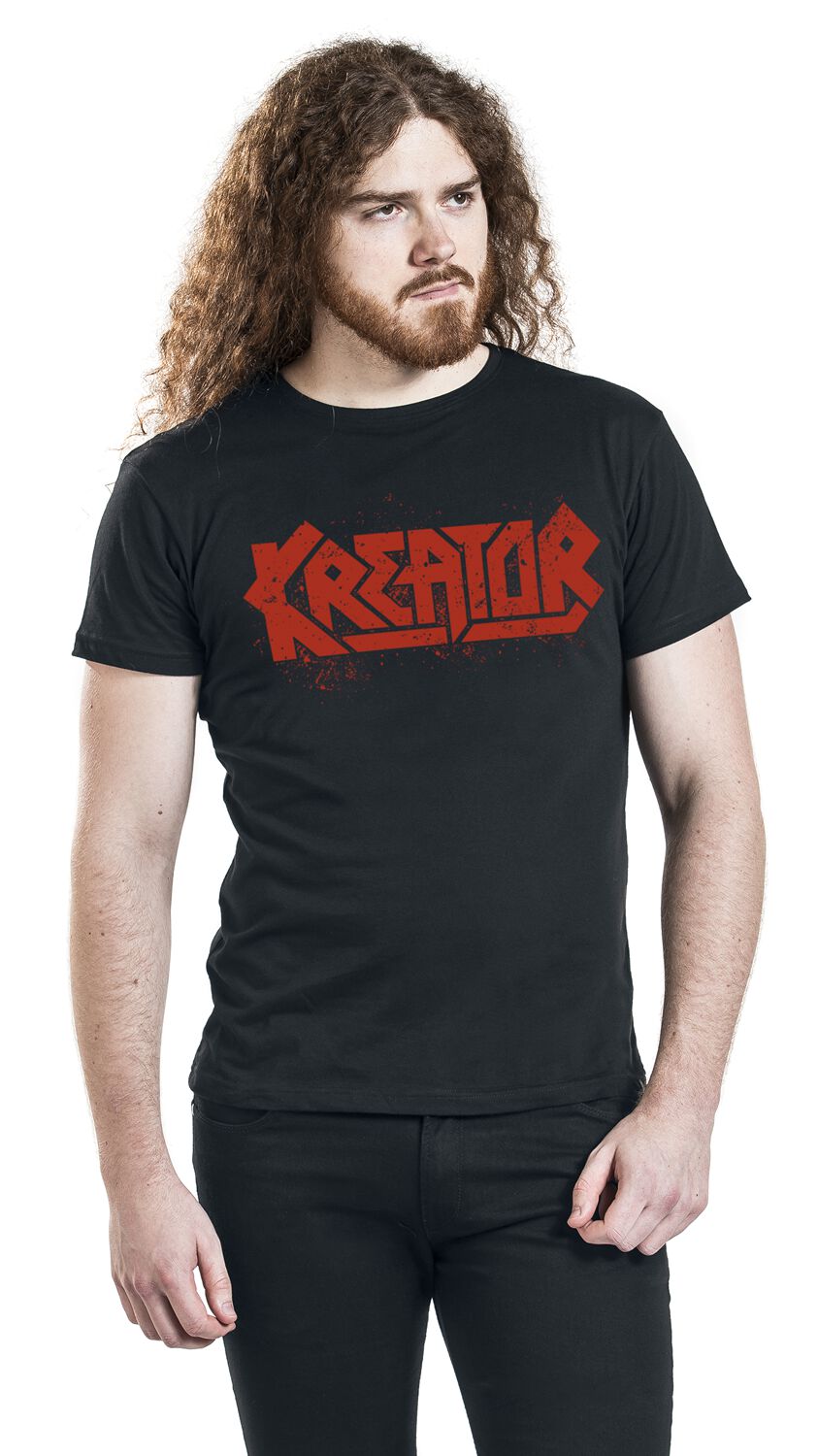 Kreator T-Shirt Herren Krushers Of The World Logo Schwarz Band-Merch, Bands
