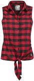 Checkered Sleeveless Shirt, RED by EMP, Kurzarmhemd