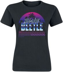 Palm Sunset, Blue Beetle, T-Shirt