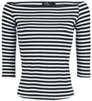Gloria Off Shoulder Retro Striped Top, Dolly and Dotty, Langarmshirt