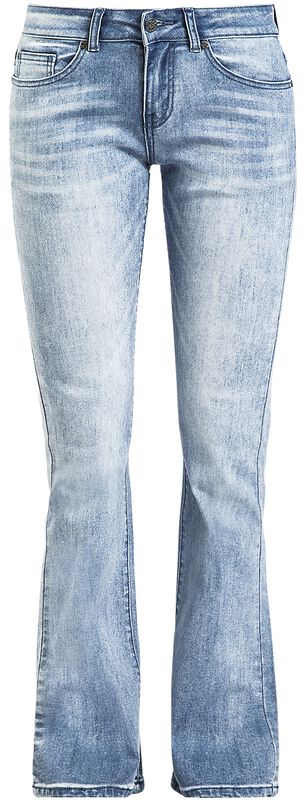 Grace - Hellblaue Jeans mit Waschung und Schlag
