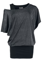 T-Shirt & Débardeur Scintillant - Lot de 2, Black Premium by EMP, T-Shirt Manches courtes