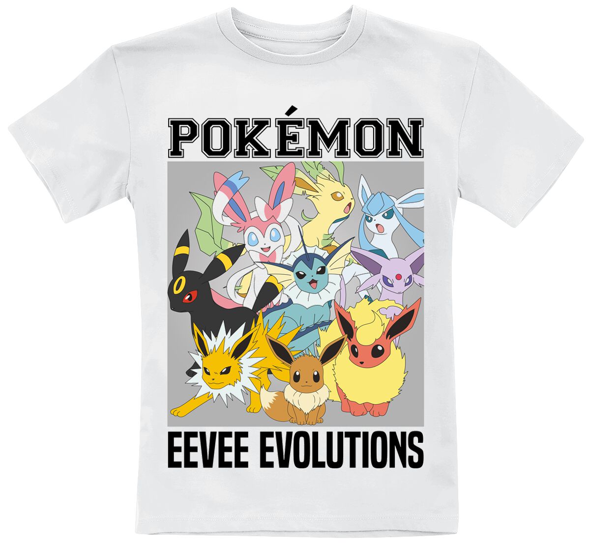 T-Shirt Pokémon Filles Pikachu Eevee - 100% Coton Officiel | Cadeau Enfants Ados