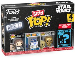 Leia, R2-D2, C-3PO + Mystery Figur (Bitty Pop! 4 Pack) Vinyl Figuren, Star Wars, Funko Bitty Pop!