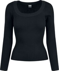 Ladies Wide Neckline Sweater, Urban Classics, Sweatshirt