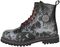 Boots with Skull Alloverprint and Red Details