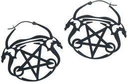 Gothicana x Anne Stokes - Dragon Pentragram Hoops