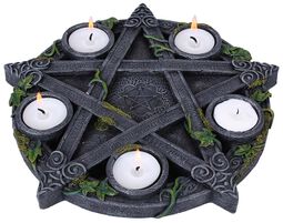 Wiccan Pentagram Tealight Holder, Nemesis Now, Teelichthalter