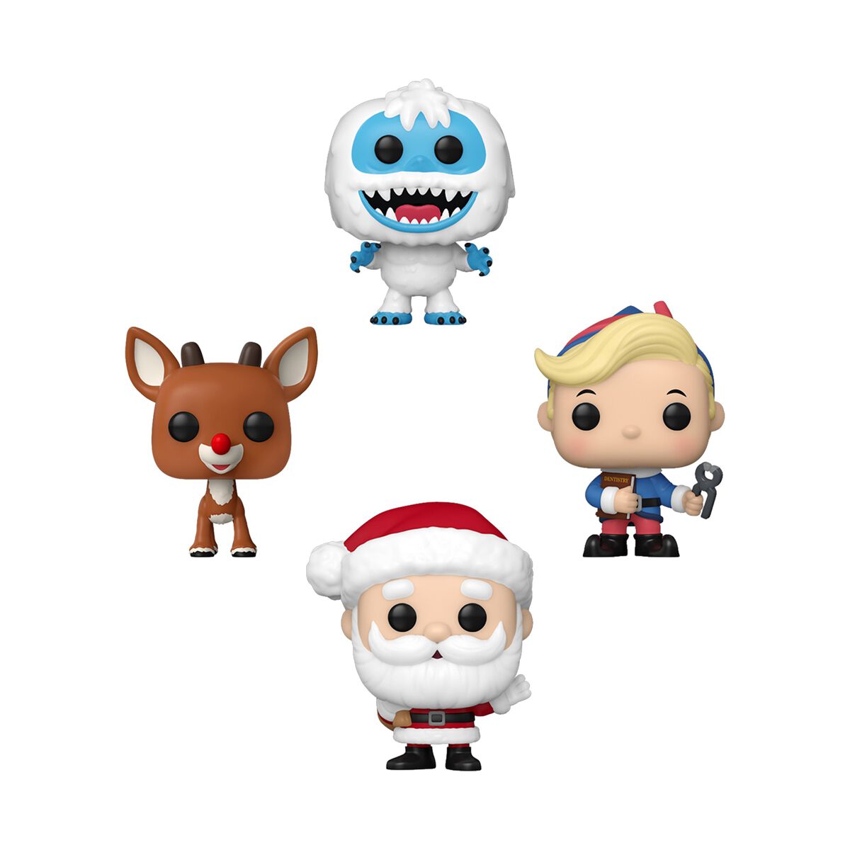 Happy Holidays Tree Box 4er Pack Pocket Pop!, Rudolph mit der roten Nase  Funko Pocket Pop!