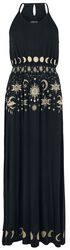 Maxi-Dress with Sun, Moon and Stars Print, Gothicana by EMP, Abito lungo