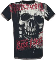 T-Shirt mit Skullprint, Rock Rebel by EMP, T-Shirt