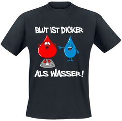 Blut ist dicker als Wasser, Slogans, T-Shirt Manches courtes