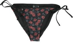 Bikini Pants With Cross And Roses Alloverprint, Rock Rebel by EMP, Bikini-Unterteil
