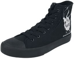 Sneakers with Skeleton Hand, Black Blood by Gothicana, Sneakers alte