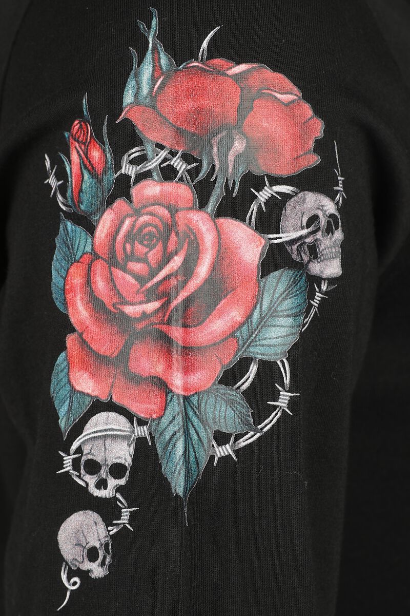 Rosen Hoodie Blumen Mit Weiten ärmeln Sweatshirt Mit Rosenmuster