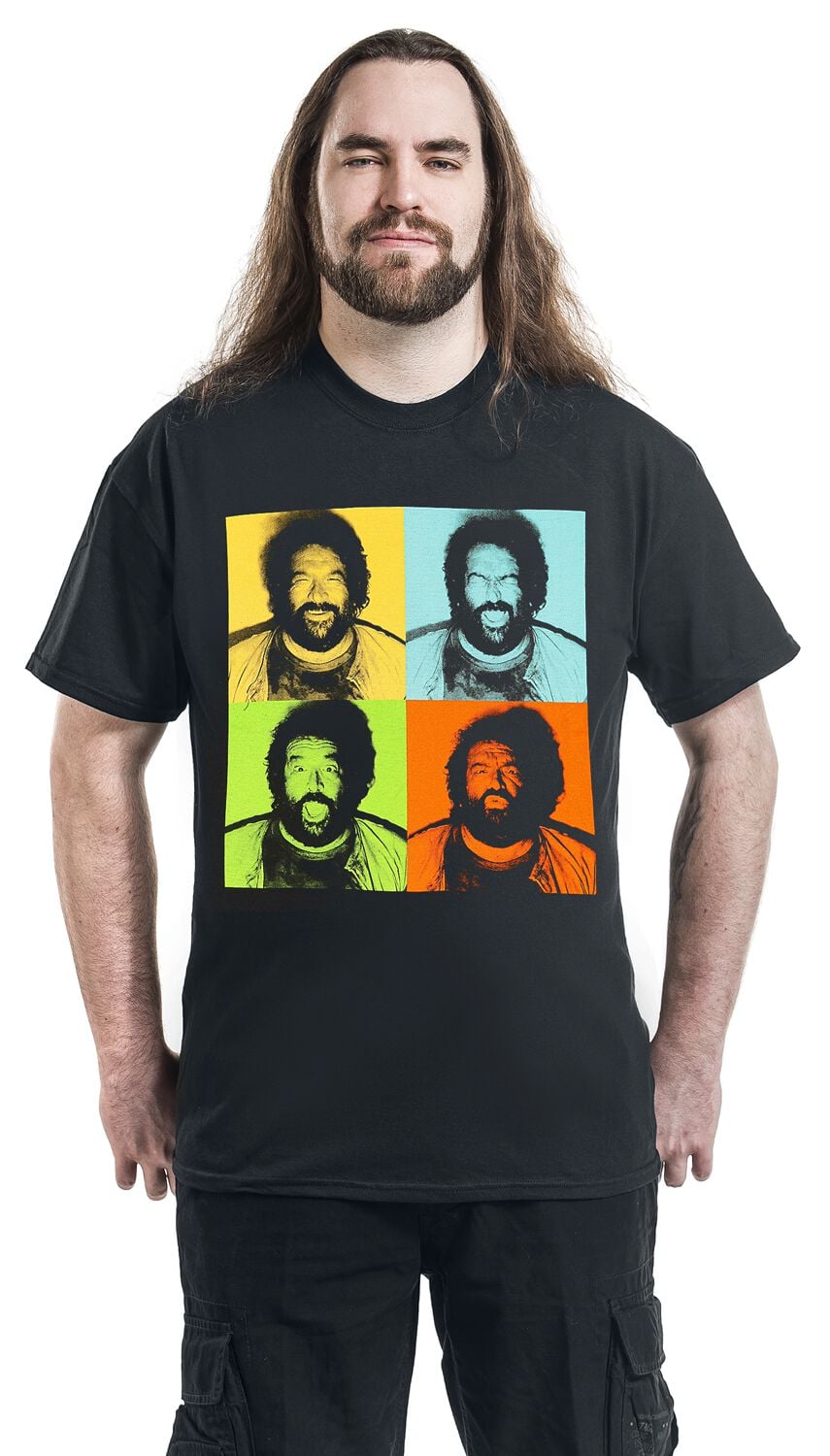 Maglietta Ufficiale Bud Spencer Con Foto Tessera Di B. Joe, 100% Cotone, Stampa Di Alta Qualità