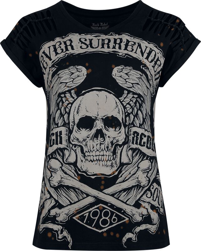 T-Shirt mit Skullprint Rock Rebel by EMP T-Shirt EMP