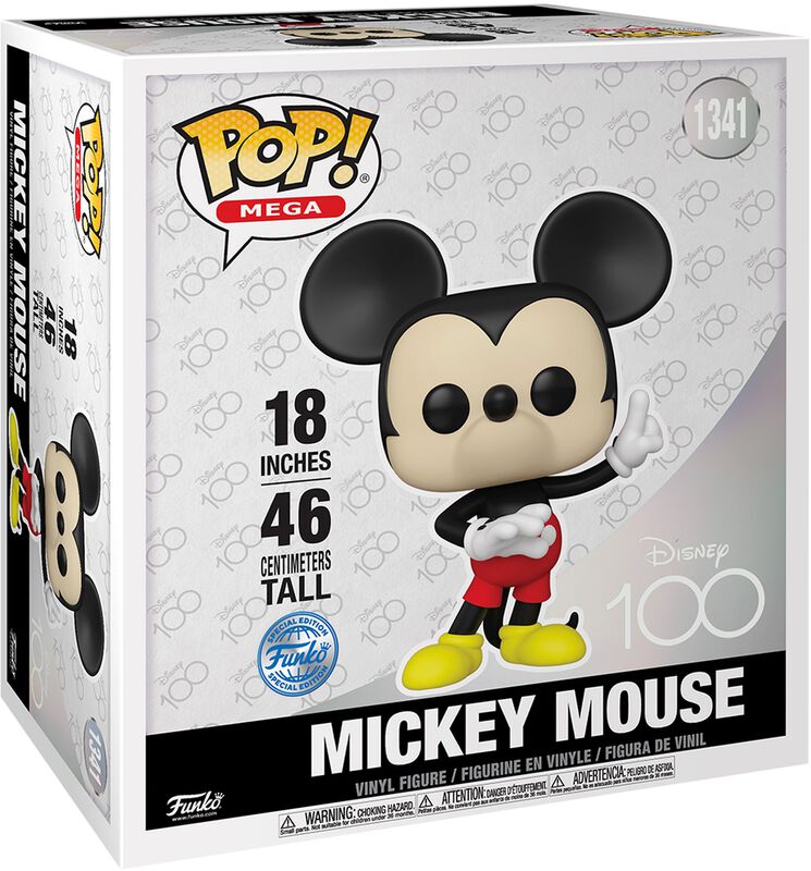 Disney 100 - Mickey Mouse (Mega Pop!) Vinyl Figur 1341