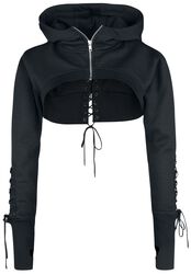 Boléro Ebony, Chemical Black, Sweat-shirt zippé à capuche