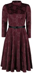 Chevron Red Swing Dress, H&R London, Mittellanges Kleid