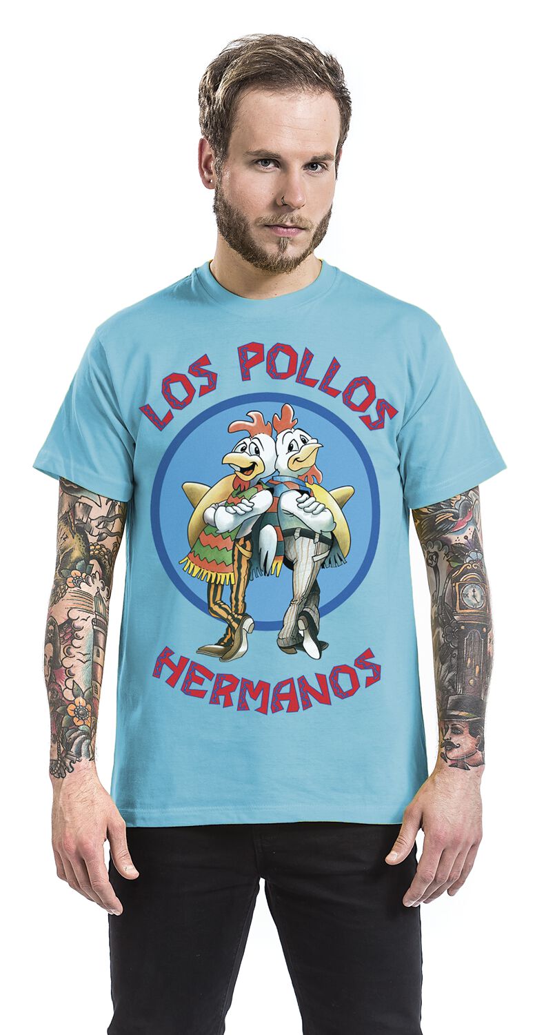 Lacoste Uomo Breaking Bad Used Look Los Pollos Heisenberg Maglietta Da Uomo Hermanos Bad Mr Breaking Bad Jessie Maglietta Los Pollos Hermanos
