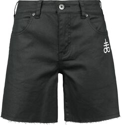 Coated Shorts with Small Embroidery, Black Blood by Gothicana, Short