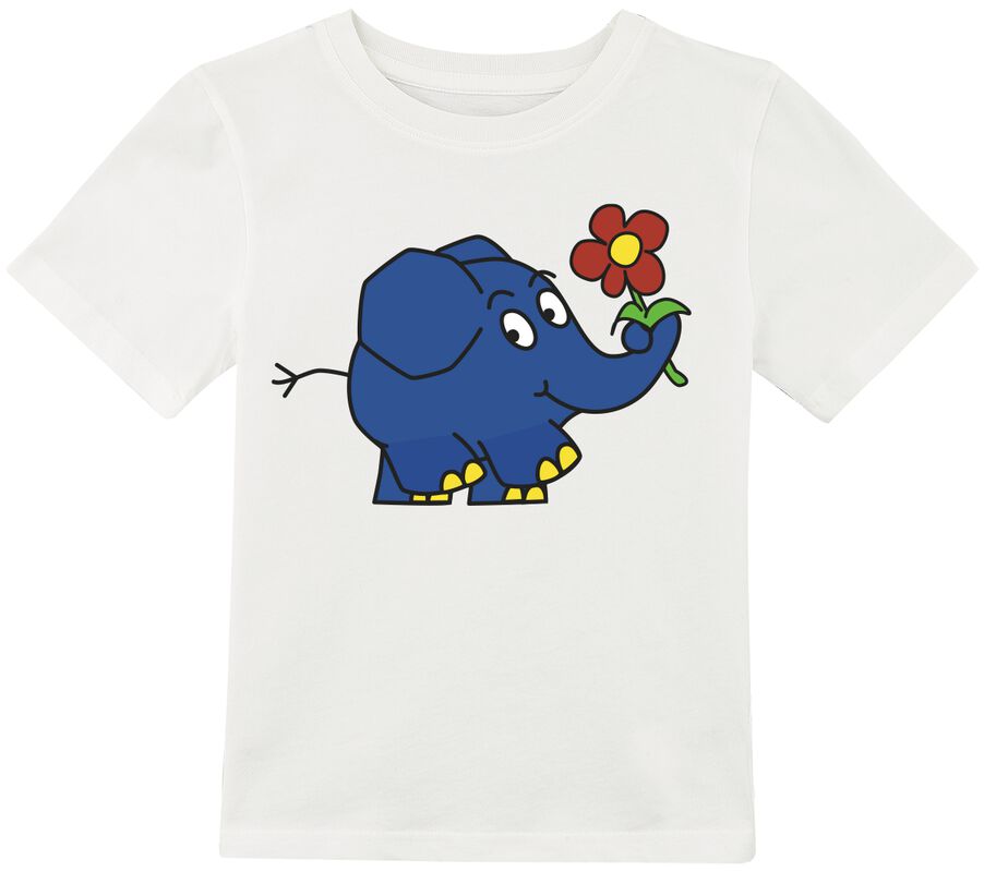 Enfants - T-shirt Éléphant avec Fleur